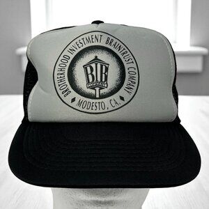 Brotherhood Investment Braintrust Co. Modesto CA Trucker Hat Otto Cap Snapback